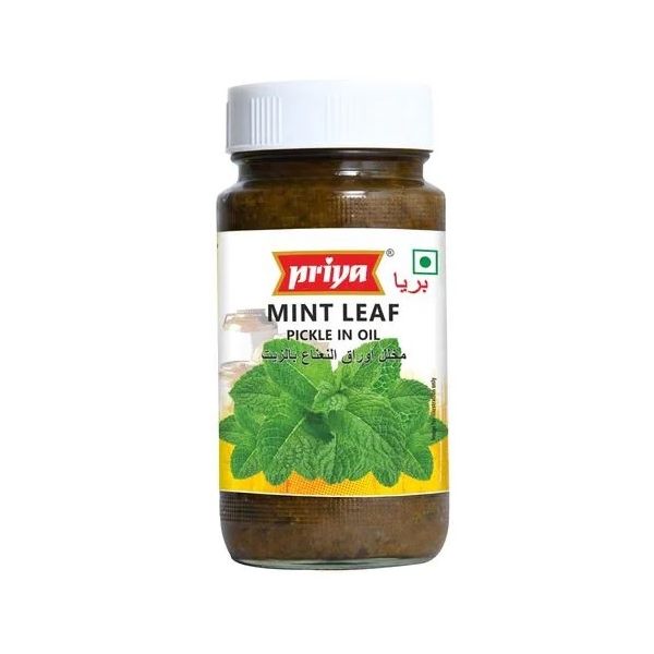 Priya Mint Seasoning (Pudina) without Garlic Pickles 300g